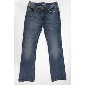 Wrangler Jeans Womens 9 Blue Boot Cut Stretch Denim Embroidered Back Pockets